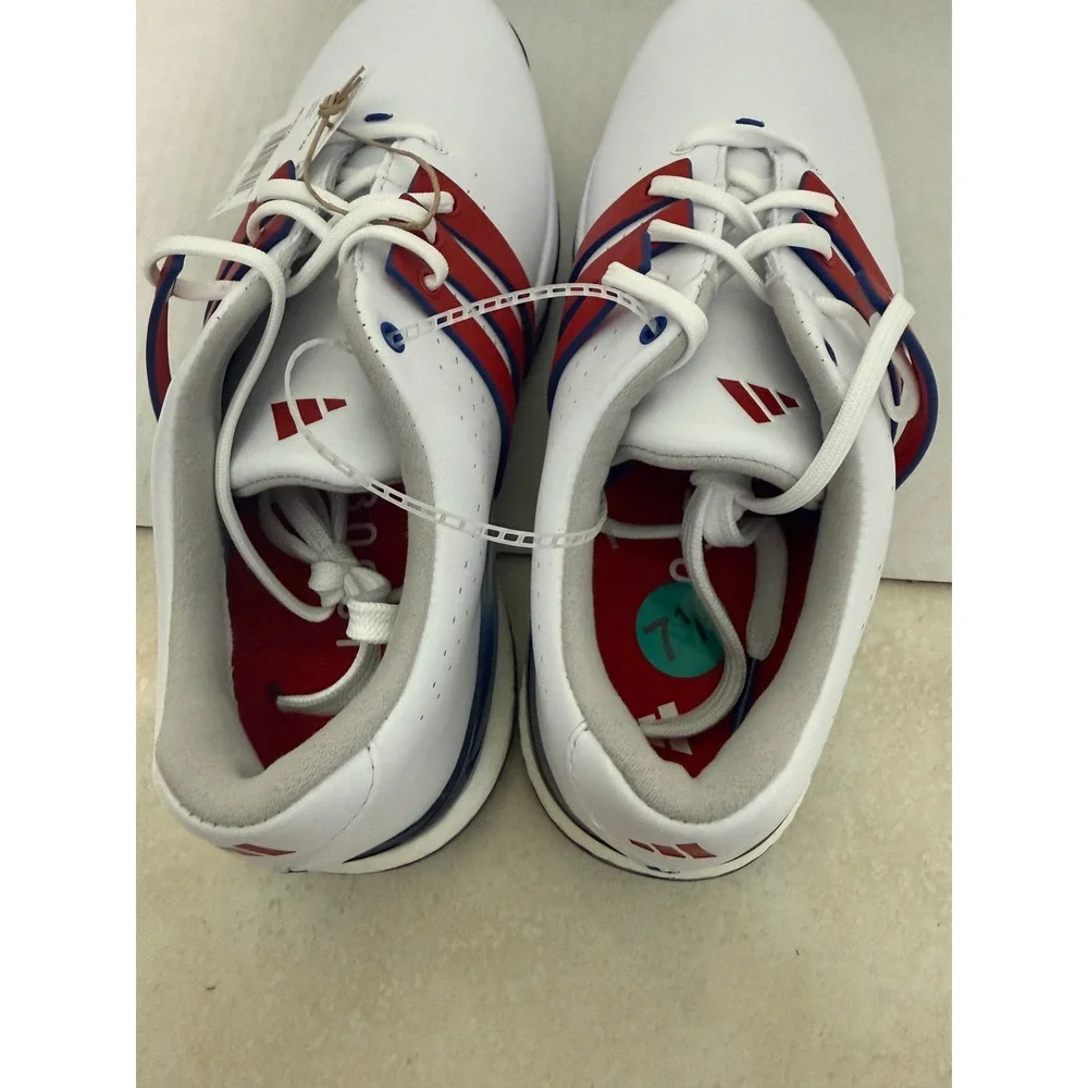 Adidas Tour360 24 Golf Shoes White Red Blue IE3370 Mens 7.5